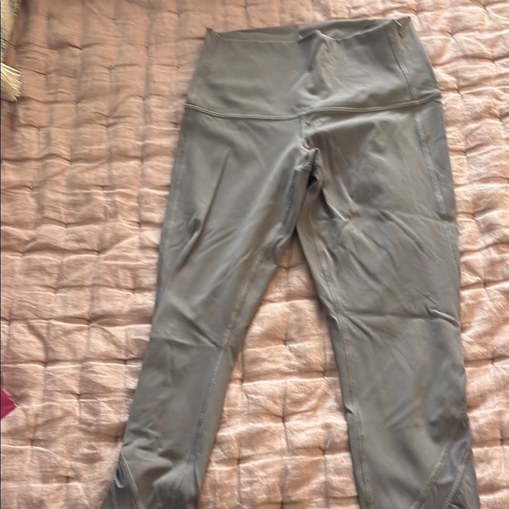 Gray High-Waisted Leggings